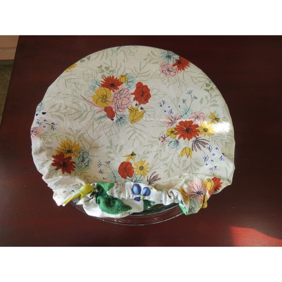Kitchenaid Bowl Cover, Lemon and Floral Reversible Mixer Cover - Picture 2 of 7
